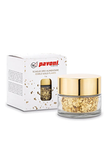 Pavoni Edible gold flakes 24k, 1g