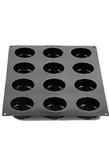 Pavoni 3D silicone mold for single-portions, Dahab by Fadi Kurdi, 12 cavities, 300x175mm, Ø75×30h, 120 ml