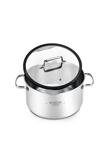Bohmann Premium 18/10 stainless steel pot, 24CM, 5.9L, Induction