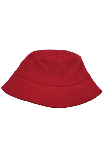 Sofist İstanbul Red Unisex Soft-Textured Thick Bucket Hat Red Acrylic Cashmere Thick Soft Winter Bucket Hat