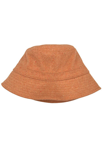 Sofist İstanbul Camel Unisex Soft-Textured Thick Bucket Hat Camel Acrylic Cashmere Thick Soft Winter Bucket Hat
