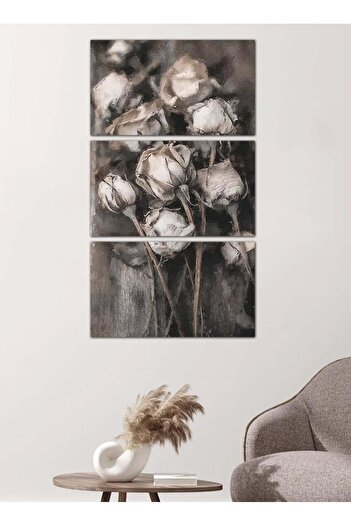 Generic Modern Roses Wall Panel - 25507 - Divided into three pieces