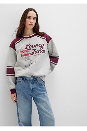 Mavi Bugs Bunny Printed Loose Fit Sweatshirt
