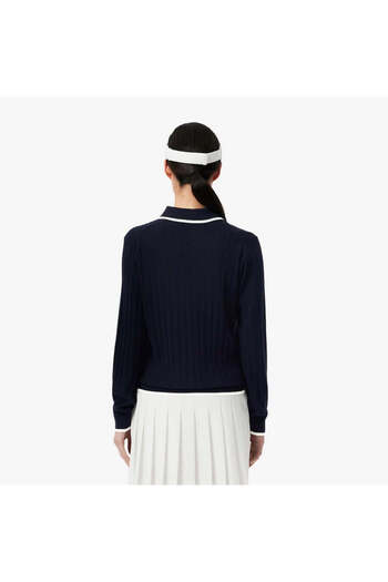 Lacoste Sport Lacoste Polo Collar Stretch Golf Sweater