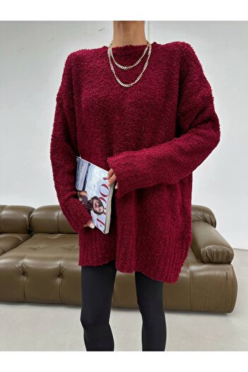 BOUQUET OF TULİP Embossed Knitwear Long Sweater