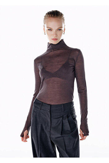 Knitss Dark Gray Ultrafine Merino Wool Blend Knitwear