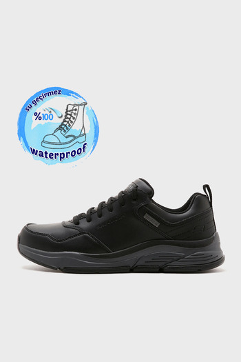 SKECHERS Bengao-Hombre Deri Karışımlı Su Geçirmez Casual Ayakkabı Erkek AYAKKABI 210021 BKGY