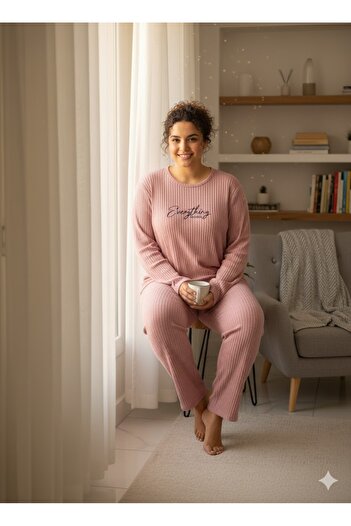FAMES PİJAMA Women's Pink Everything Pajama Set