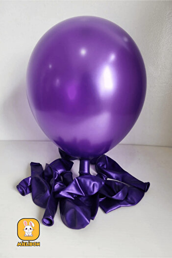 Mielibon 10 Pcs Metallic Purple Balloons - 12 Inch Bright Color