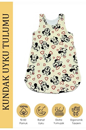 Lumos Trade Newborn Baby Organic Heart Mini Mouse Soft Swaddle Sleeping Bag 0-6 Months - with Bib Gift