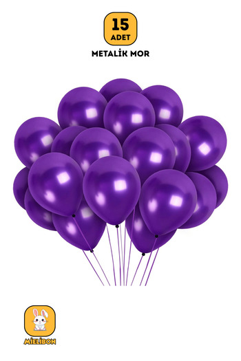 Mielibon 15 Pcs Metallic Purple Balloons - 12 Inch Bright Color