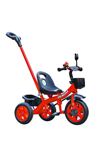 NBW Pedal tricycle for children 2-5 years old, Parental handle, Red