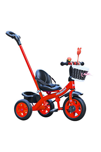 NBW Pedal tricycle for children 2-5 years old, NBW, with removable parental handle, Red
