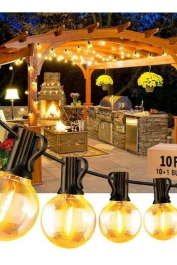 HAMER 15m String Lights with 50 Weatherproof Bulbs