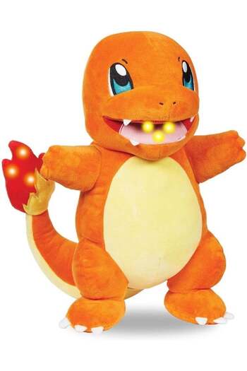 Pokemon Flame Action Charmander, Battery Operated |Interactive Plush Toy | Soft Toy With Sound Effec