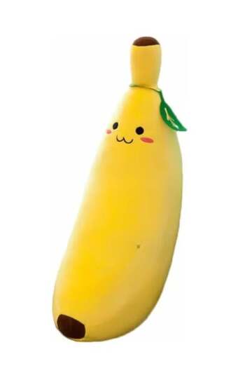 lukadah Banana Stuffed Plush Pillow Cute Large Fruit Toy Yellow Banana Hugging Pillow Cushion - Soft