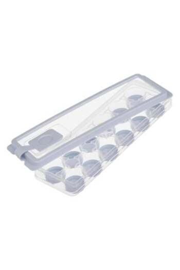 SHOPIENS Ice Cube Tray with Transparent Lid and 12 Compartments