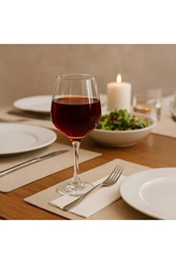 SHOPIENS Glass Wine Goblet 'Lal' Transparent for Red Wine 400 ml