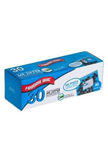 Jumbo Food Bags with Zipper & Label 20 x 18 cm (medium) - 30 pieces
