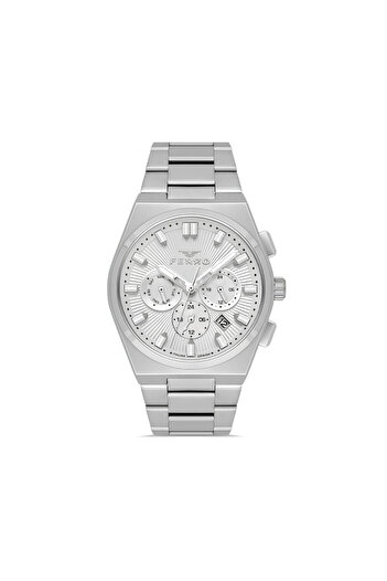 Tesbihane Ferro Silver Color Steel Cord Men Wristwatch Functions Active 3 Atm Water Resistant Fm43027A-A