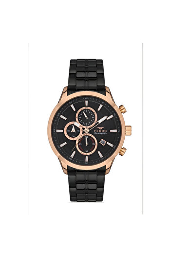 Tesbihane Ferro Black Steel Cord Men's Wristwatch Functions Active 3 Atm Water Resistant Th-Fm31277A-R