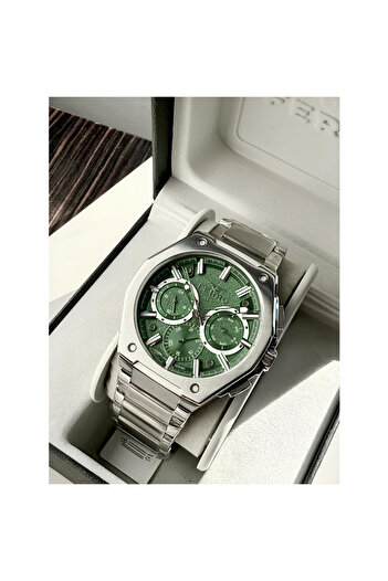 Tesbihane Ferro Silver Color Steel Cord Men Wristwatch Functions Active 3 Atm Water Resistant Th-Fm43023Awt-A6