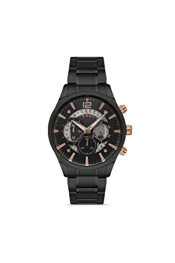 Tesbihane Ferro Black Steel Cord Men's Wristwatch Functions Active 3 Atm Water Resistant Th-Fm31320A-G