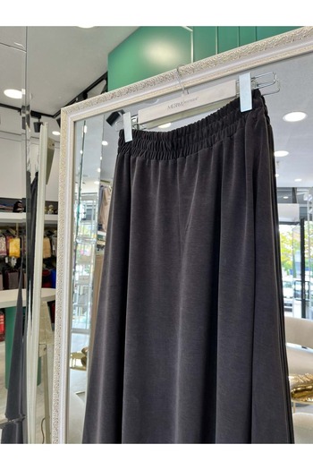 MERAM BUTİK Adn Knitted Cupra Skirt - Black - 3