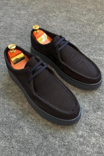 Greyybull Shoes Мъжки обувки от тъмно син нубук - стилни и удобни мъжки обувки