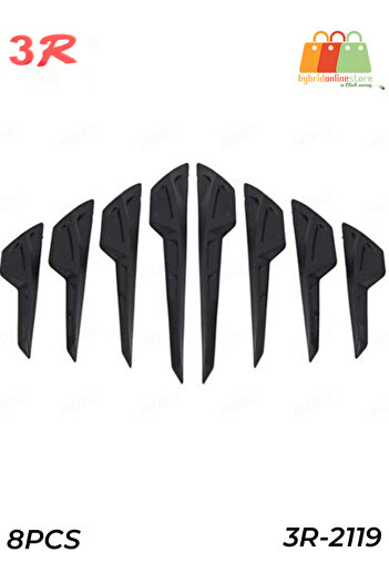 3R -2119 Stylish Car Door Edge & Corner Anti-Collision Bar Kit - 8PCS