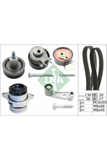 İna Water pump + timing belt kit VW BORA Variant (1J6) 2000-2005