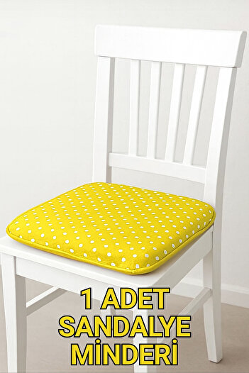LADYNİL 1 Tied-Down Chair Cushion |   Square Lower Garden Balcony Kitchen