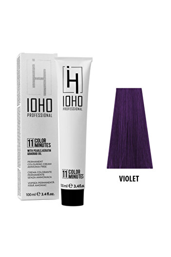 Ioho Professional Permanent Violet Corrector Hair Dye Without Ammonia - Color 11 Minutes Corrector Violet - Ioho Pro