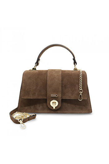 BESSO Incanto Puro Brown Suede Handbag