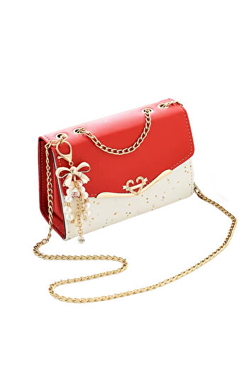 Generic Stylish Women’s Crossbody Bag – Elegant Purse with Pearl Pendant & Gold Chain