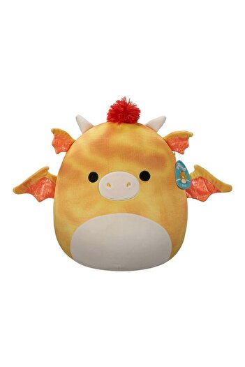 Squishmallows Large Plush 16 inch Dieric Yellow Textured Dragon with Red Hair Officially Licensed Ke