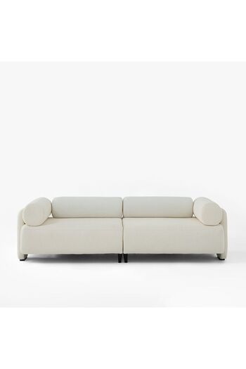 Danube Home Tokyo 3 Seater Fabric Sofa - Light Beige, Stylish Wood Frame, Comfortable Seating, 2 Year Warranty