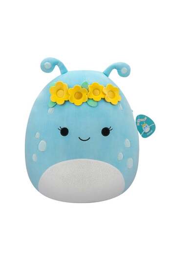 Squishmallows Large Plush 16 inch Natnat Pastel Blue Alien with Flower Crown Officially Licensed Kel