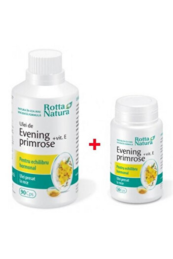 Rotta Natura Evening Primrose + Vitamin E Pack, 90 + 30 capsules