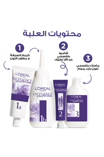 L'OREAL PROFESSIONNEL PARIS L'Oreal Paris Excellence Creme Hair Color 7.17 Ash Blonde