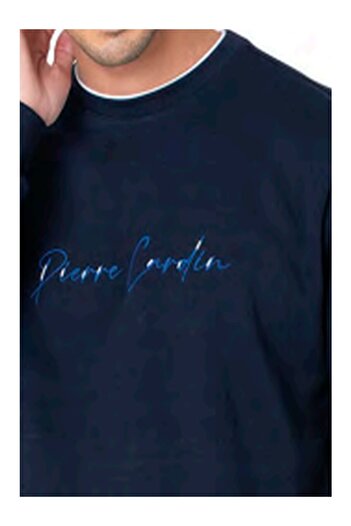 Pierre Cardin Men's Long Sleeve Crew Neck Three Thread Tracksuit Set-6115