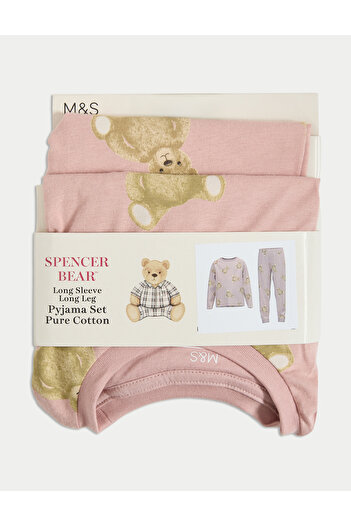 Marks & Spencer Pamuklu Spencer Bear Pijama Takımı