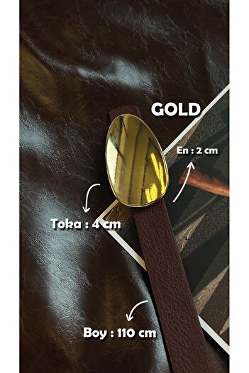 LİA KEMER Reach Ayna Gold Model with Buckle