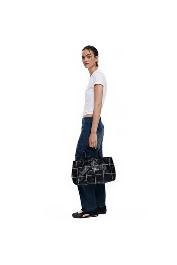 Desigual Medium-sized women's handbag and shoulder bag, Desigual, Ma-Tai series, Black