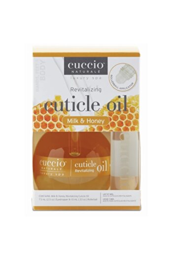 CUCCIO Cuticle Revitalizing Oil Milk & Honey, Naturale - Cuticle Oil 73 ml and Roll-on 10 ml