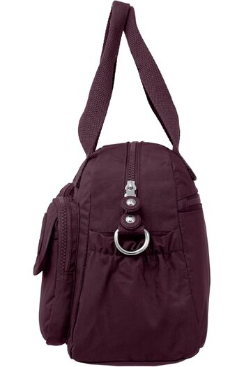 Caprice Collection Mini Satchel Crossbody, High-Grade Nylon, Zip-Top, Dual Front Pockets, Detachable