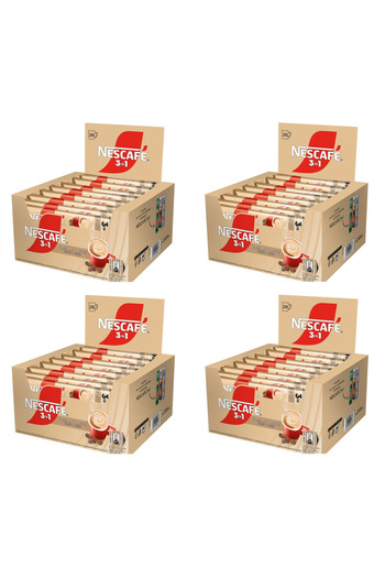 Nescafe Instant coffee, 4 boxes of 28 pieces each, 3in1 Creamy Latte, total 112 sachets x 15 g
