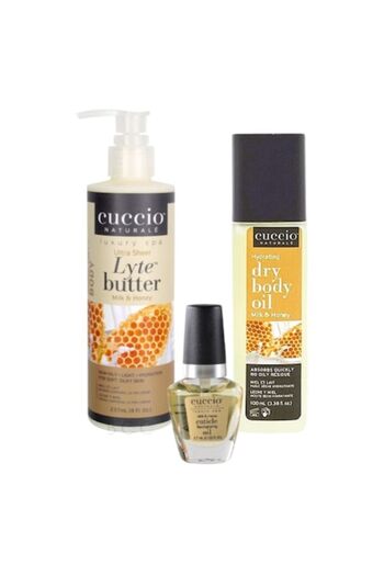 CUCCIO Set 3 Products Milk & Honey Body Care