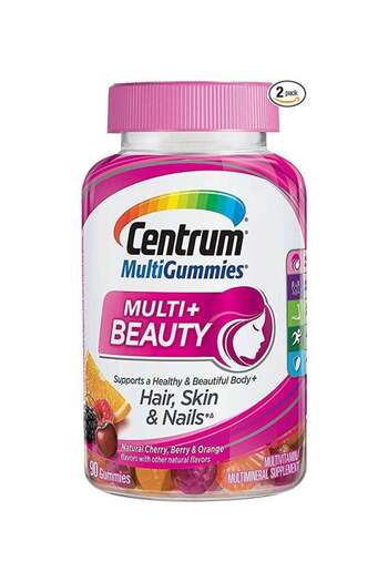 Centrum MultiGummies Multi+Beauty Supports a Healthy and Beautiful Body + Hair Skin and Nails in Nat