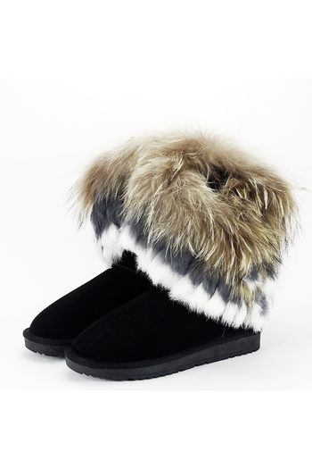 SOFILINE Black genuine leather boots with fur B-8013 111